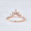 0.6 CT Marquise & Pear Shaped Moissanite Cluster Wedding Band - crownmoissanite