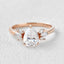 1.52 CT Pear Shaped Moissanite Cluster Engagement Ring - crownmoissanite