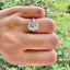 5.18 CT Oval Cut Hidden Halo Moissanite Engagement Ring - crownmoissanite