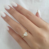 1.10 CT Heart Shaped Moissanite Solitaire Engagement Ring - crownmoissanite