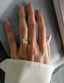 1.0 -3.0 CT Emerald Shaped Moissanite Diamond Bypass Style Engagement Ring