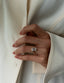 1.0 -3.0 CT Emerald Shaped Moissanite Diamond Bypass Style Engagement Ring