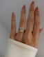 1.0 -3.0 CT Emerald Shaped Moissanite Diamond Bypass Style Engagement Ring