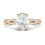 1.33 CT Oval Moissanite Diamond Solitaire Engagement Ring - crownmoissanite