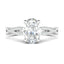 1.33 CT Oval Cut Twisted Pave Moissanite Engagement Ring - crownmoissanite