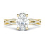 1.33 CT Oval Moissanite Diamond Solitaire Engagement Ring - crownmoissanite