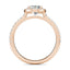 1.0 CT Round Shaped Moissanite Halo Engagement Ring - crownmoissanite