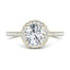 1.0 CT Round Shaped Moissanite Halo Engagement Ring - crownmoissanite