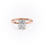 2.0 CT Elongated Cushion Cut Solitaire Hidden Halo Setting Moissanite Engagement Ring - crownmoissanite
