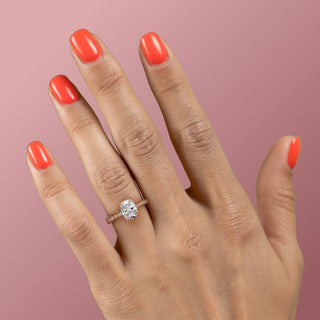 2.0 CT Cushion Shaped Moissanite Solitaire Engagement Ring - crownmoissanite