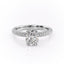 2.0 CT Elongated Cushion Cut Hidden Halo Triple Pave Moissanite Engagement Ring - crownmoissanite