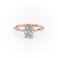 2.0 CT Elongated Cushion Cut Solitaire Dainty Pave Moissanite Engagement Ring - crownmoissanite