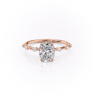 2.0 CT Elongated Cushion Shaped Moissanite Solitaire Engagement Ring - crownmoissanite