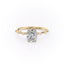 2.0 CT Elongated Cushion Cut Solitaire Dainty Pave Moissanite Engagement Ring - crownmoissanite