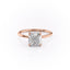 2.0 CT Elongated Cushion Cut Solitaire Hidden Halo Setting Moissanite Engagement Ring - crownmoissanite