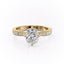 2.0 CT Elongated Cushion Cut Solitaire Channel Pave Moissanite Engagement Ring - crownmoissanite