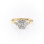 2.0 CT Cushion Cut Cluster Moissanite Engagement Ring - crownmoissanite