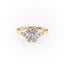 2.0 CT Cushion Shaped Moissanite Cluster Engagement Ring - crownmoissanite