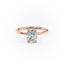 2.0 CT Elongated Cushion Cut Solitaire Hidden Halo Setting Moissanite Engagement Ring - crownmoissanite