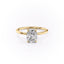 2.0 CT Elongated Cushion Cut Solitaire Hidden Halo Setting Moissanite Engagement Ring - crownmoissanite