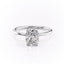 2.0 CT Elongated Cushion Cut Solitaire Hidden Halo Setting Moissanite Engagement Ring - crownmoissanite
