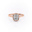 2.0 CT Cushion Cut Solitaire Bezel Hidden Halo Setting Moissanite Engagement Ring - crownmoissanite