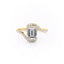 2.10 CT Emerald Shaped Moissanite Bypass Engagement Ring - crownmoissanite