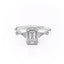 1.91 CT Emerald Cut Solitaire Milgrain Pave Set Moissanite Engagement Ring - crownmoissanite