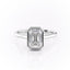 2.10 CT Emerald Cut Bezel Solitaire Moissanite Engagement Ring - crownmoissanite