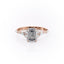 2.10 CT Emerald Shaped Moissanite Cluster Engagement Ring - crownmoissanite