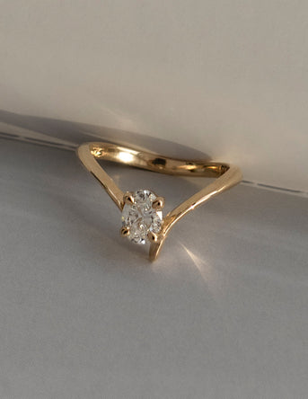 0.50 -1.50 CT Oval Cut Moissanite Solitaire Engagement Ring