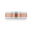 Two Tone Brushed Finish Men's Wedding band - crownmoissanite