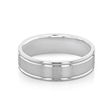 Brushed Finish Classic Men's Wedding Band - crownmoissanite