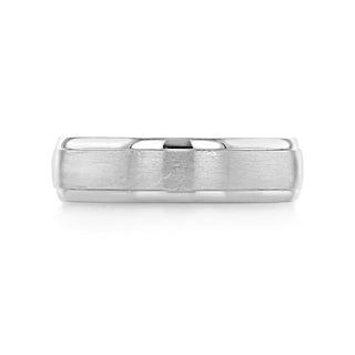 Brushed Finish Classic Men's Wedding Band - crownmoissanite