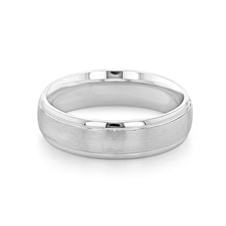 Brushed Finish Classic Men's Wedding Band - crownmoissanite