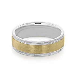 Classic Men's Wedding Band With Brushed Finish Metal - crownmoissanite