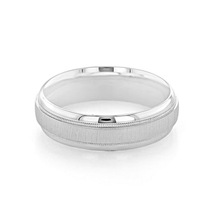 Sandpaper Finish Classic Men's Wedding Band - crownmoissanite