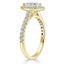 1.0 CT Pear Shaped Moissanite Halo Engagement Ring - crownmoissanite