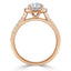 1.0 CT Pear Shaped Moissanite Halo Engagement Ring - crownmoissanite