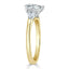 1.0 CT Pear Cut Moissanite Three Stone Engagement Ring - crownmoissanite