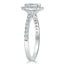 1.0 CT Radiant Cut Halo Pave Setting Moissanite Engagement Ring - crownmoissanite
