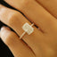 3.51 CT Radiant Cut Solitaire & Hidden Halo Setting Moissanite Engagement Ring - crownmoissanite