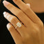 3.51 CT Radiant Cut Solitaire & Hidden Halo Setting Moissanite Engagement Ring - crownmoissanite