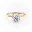 1.60 CT Round Shaped Moissanite Hidden Halo Engagement Ring - crownmoissanite