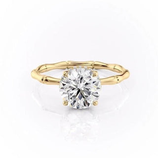 1.60 CT Round Cut Solitaire Style Moissanite Engagement Ring - crownmoissanite