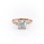 2.54 CT Cushion Cut Cluster Moissanite Engagement Ring - crownmoissanite