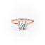1.60 CT Round Cut Solitaire Hidden Halo Moissanite Engagement Ring - crownmoissanite