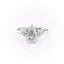 2.0 CT Pear Cut Cluster Moissanite Engagement Ring - crownmoissanite