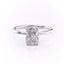 2.0 CT Radiant Cut Solitaire Hidden Halo Setting Moissanite Engagement Ring - crownmoissanite