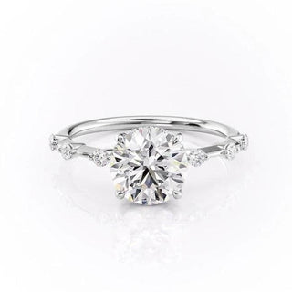 1.60 CT Round Shaped Moissanite Solitaire Engagement Ring - crownmoissanite